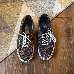 Multicolor Paisley Printed Vans Unisex Sneakers